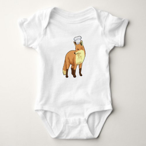 Fox as Cook with Chef hat Baby Bodysuit