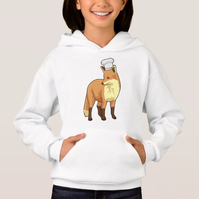 Fox as Cook with Chef hat Hoodie (Front)