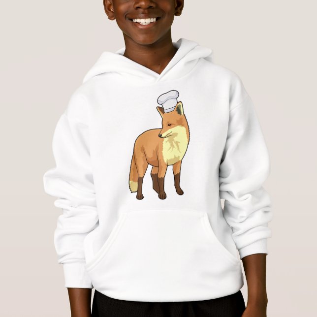 Fox as Cook with Chef hat Hoodie (Front)