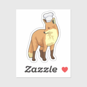 Fox as Cook with Chef hat Sticker