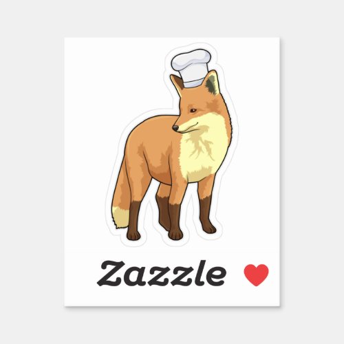 Fox as Cook with Chef hat Sticker
