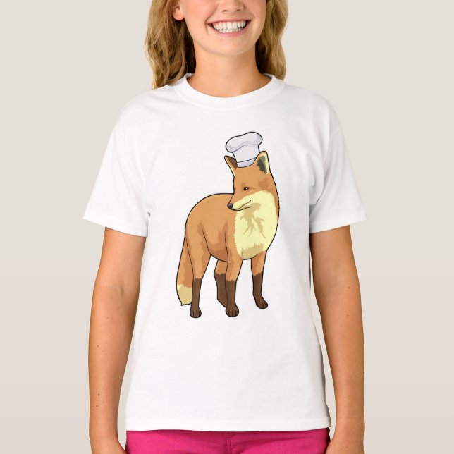 Fox as Cook with Chef hat T-Shirt (Front)