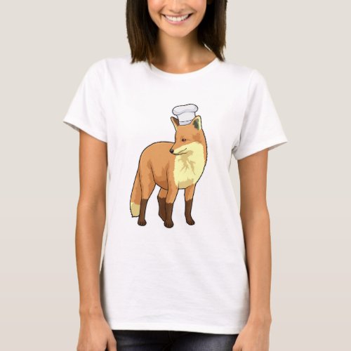 Fox as Cook with Chef hat T_Shirt