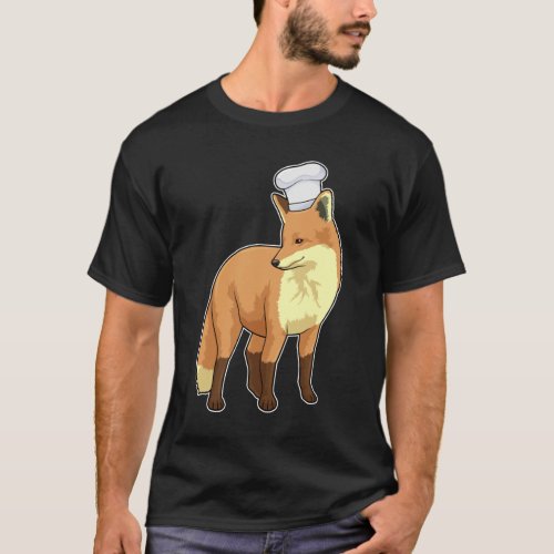 Fox as Cook with Chef hat T_Shirt