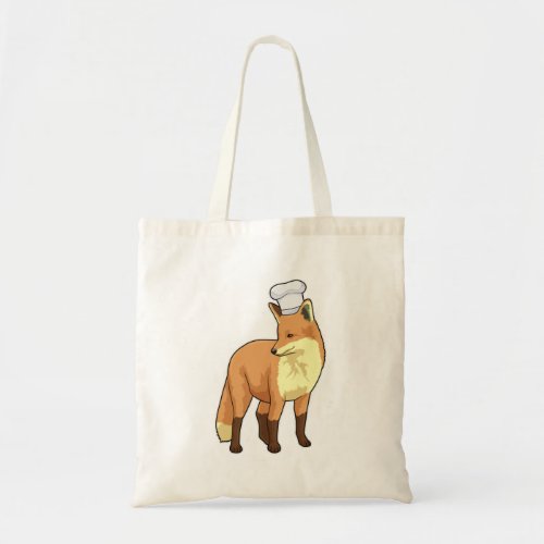 Fox as Cook with Chef hat Tote Bag
