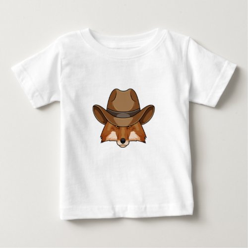 Fox as Cowboy with Hat Baby T_Shirt