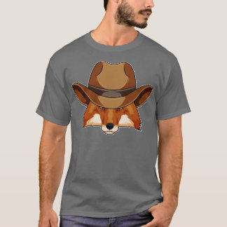 Fox as Cowboy with Hat T-Shirt