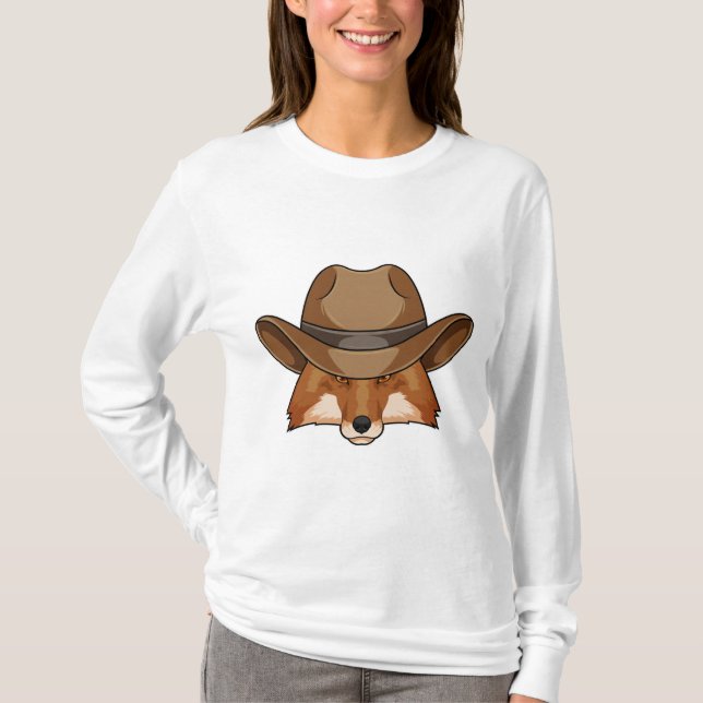 Fox as Cowboy with Hat T-Shirt (Front)