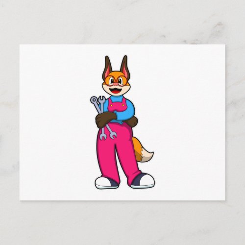Fox as Craftsman with Tools Postcard