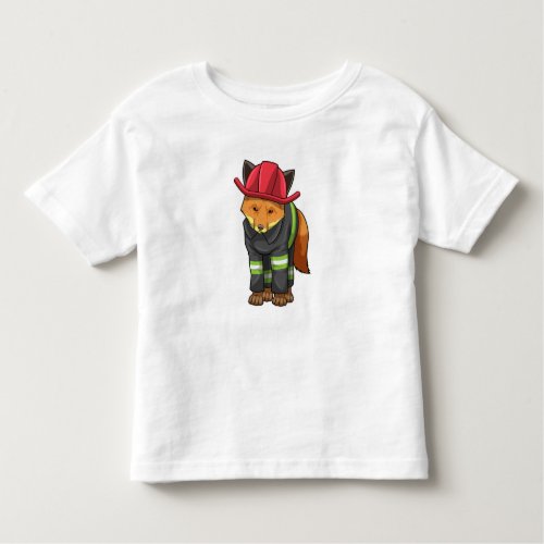 Fox as Firefighter with Helmet Toddler T_shirt