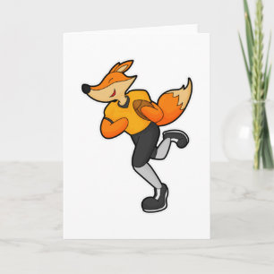 Fox as Football player with Football Card