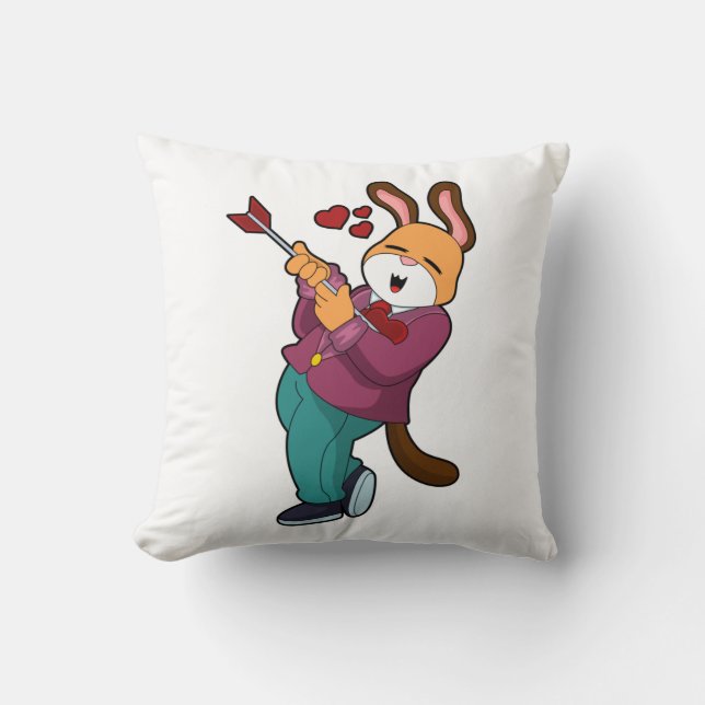 Fox as Groom with Suit Throw Pillow (Front)