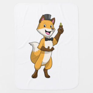 Fox as Groom with Wedding ring Baby Blanket