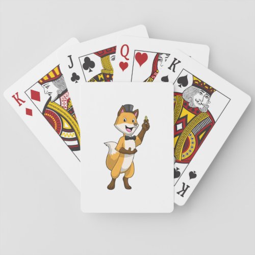 Fox as Groom with Wedding ring Playing Cards