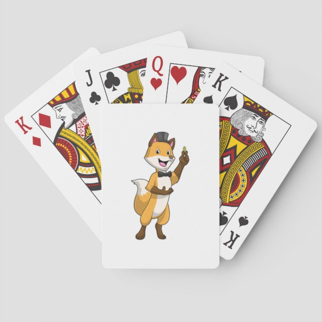 Fox as Groom with Wedding ring Poker Cards (Back)