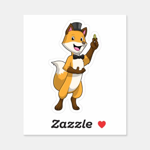 Fox as Groom with Wedding ring Sticker