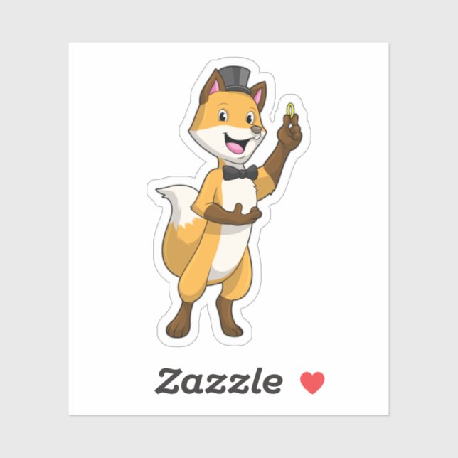 Fox as Groom with Wedding ring Sticker (Sheet)