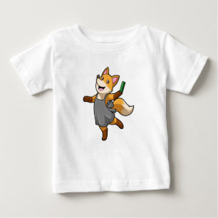 Fox as Hairdresser with Scissors Baby T-Shirt