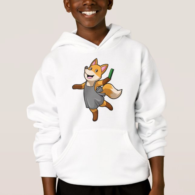 Fox as Hairdresser with Scissors Hoodie (Front)