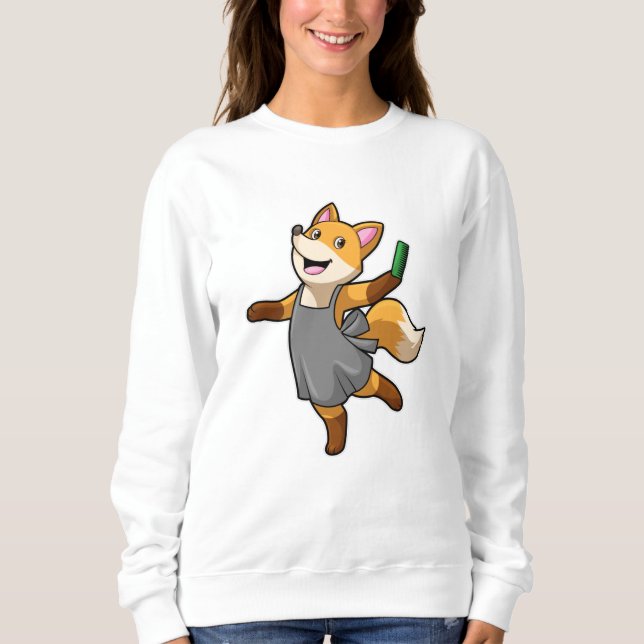 Fox as Hairdresser with Scissors Sweatshirt (Front)