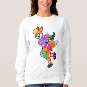 Fox as Inline Skater with Inline Skates Sweatshirt