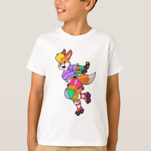 Fox as Inline Skater with Inline Skates T-Shirt