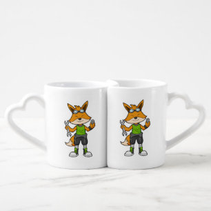 Fox as Mechanic with Wrench & Nut Coffee Mug Set