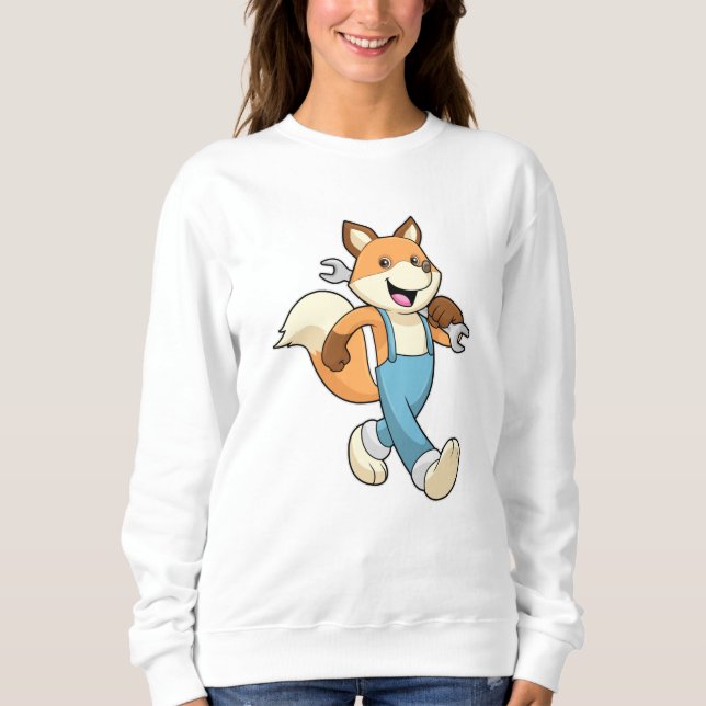 Fox as Mechanic with Wrench Sweatshirt (Front)