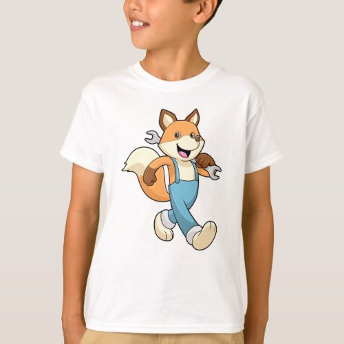 Fox as Mechanic with Wrench T_Shirt