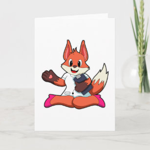 Fox as Nurse with Notepad Card