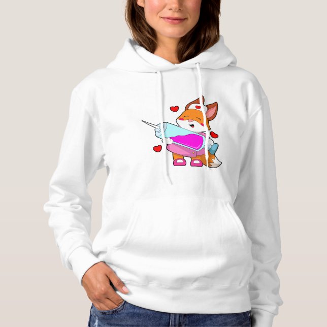 Fox as Nurse with Syringe Hoodie (Front)