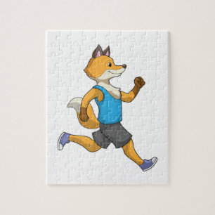 Fox as Runner at Running Jigsaw Puzzle