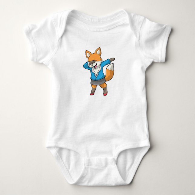 Fox as Secretary at Hip Hop Dance Baby Bodysuit (Front)