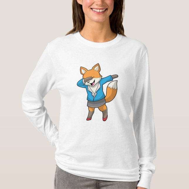 Fox as Secretary at Hip Hop Dance T-Shirt (Front)