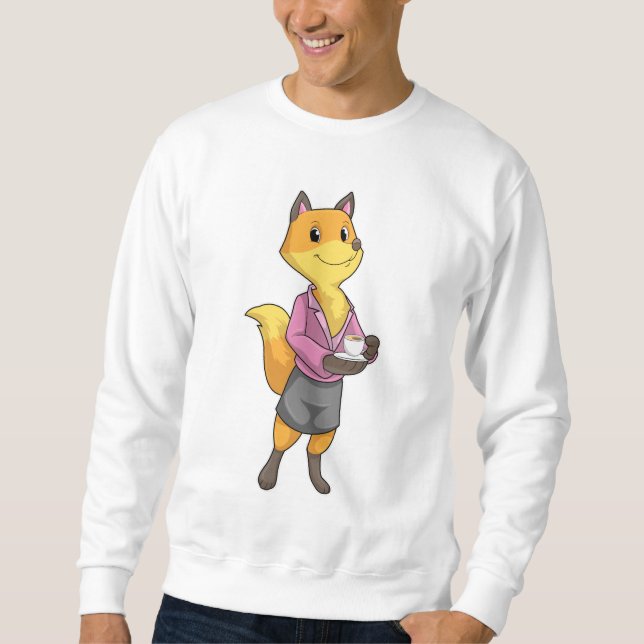 Fox as Secretary with Coffee Cup Sweatshirt (Front)