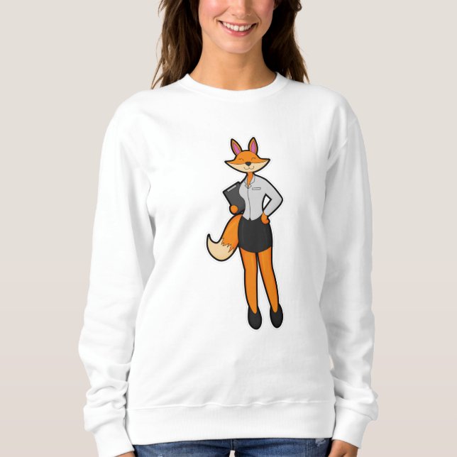 Fox as Secretary with Notepad Sweatshirt (Front)
