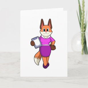 Fox as Secretary with Skirt Card
