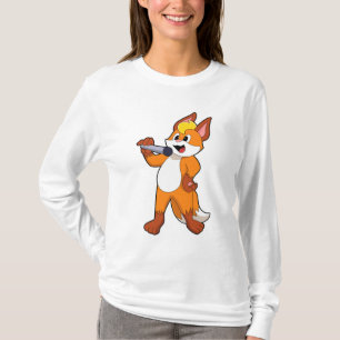 Fox as Singer with Microphone T-Shirt