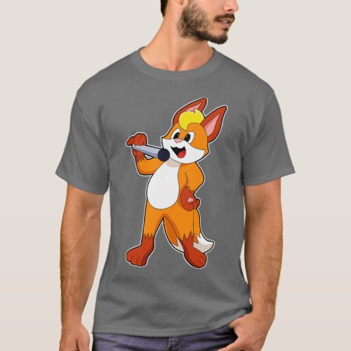 Fox as Singer with Microphone T_Shirt