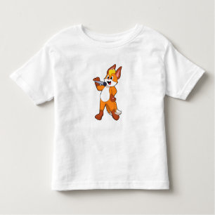 Fox as Singer with Microphone Toddler T-shirt
