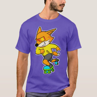 Fox as Skater with Roller skates 2 T-Shirt