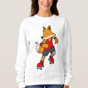 Fox as Skater with Roller skates Sweatshirt