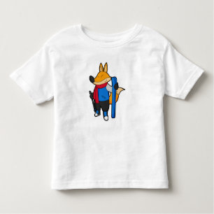 Fox as Skier with Ski Toddler T-shirt