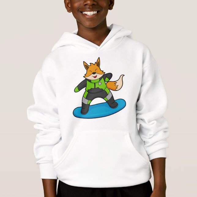 Fox as Snowboarder with Snowboard Hoodie (Front)