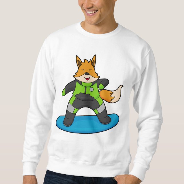 Fox as Snowboarder with Snowboard Sweatshirt (Front)