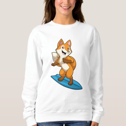 Fox as Surfer with Surfboard Sweatshirt