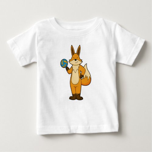 Fox as Volleyball player with Volleyball Baby T_Shirt