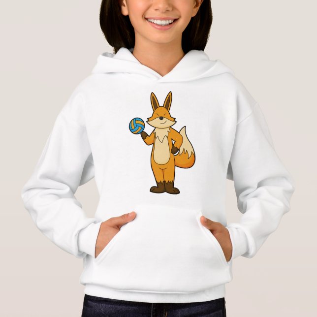 Fox as Volleyball player with Volleyball Hoodie (Front)