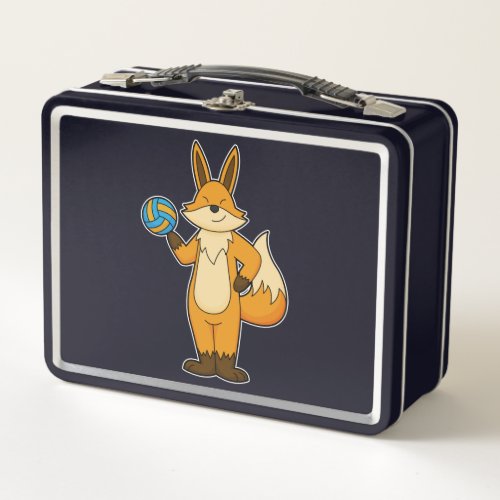 Fox as Volleyball player with Volleyball Metal Lunch Box