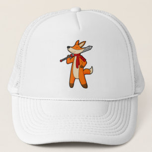 Fox as Warrior with Sword & Scarf Trucker Hat